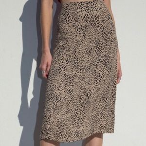 Brandy Melville Leopard Pheobe Skirt